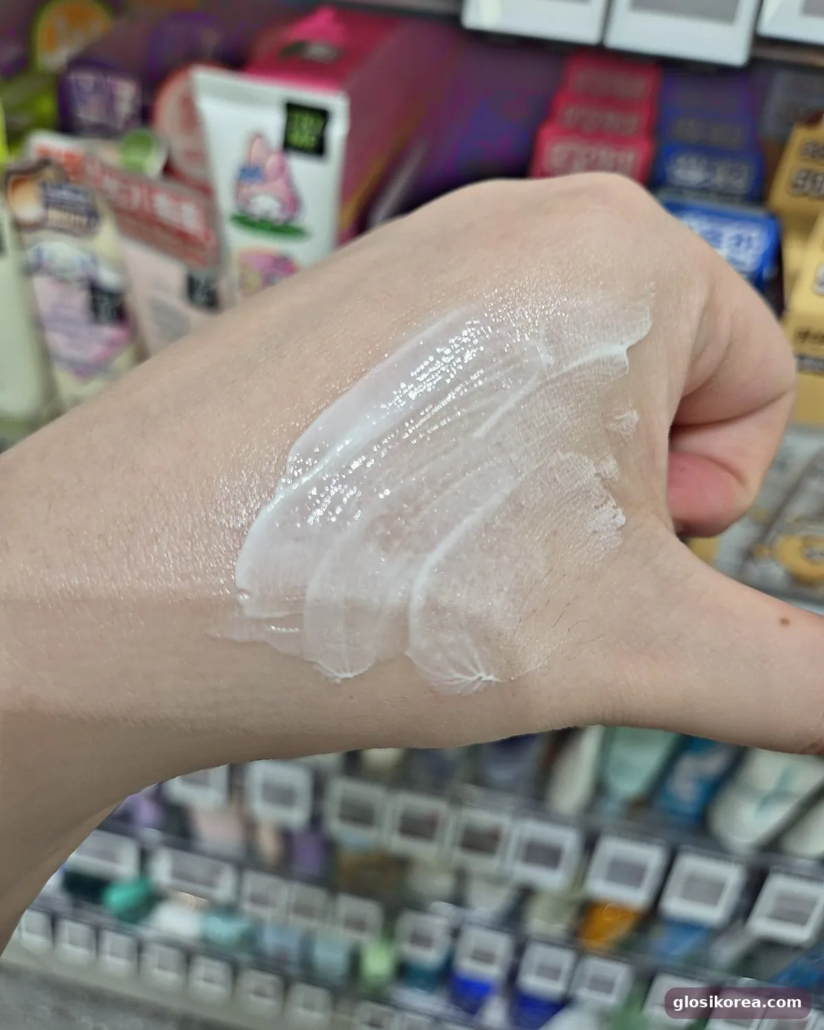 Beauty of Joseon Relief Sun Aqua-fresh texture swatch on the back of a hand